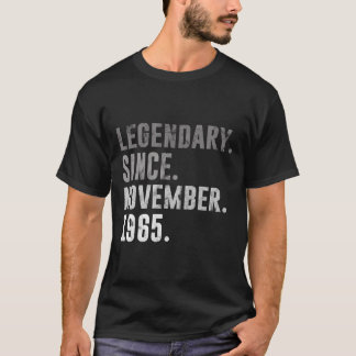 55Th Birthday Gifts Legendary Since November 1965 T-Shirt