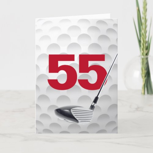 55th Birthday Golf Ball Design Card