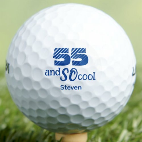 55th Birthday Golfer Gift for Friend - 55 So Cool Golf Balls