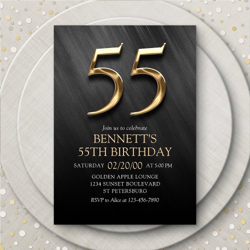 55th Birthday Invitation