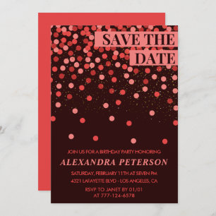 55th birthday invitations Save the date Confetti