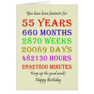 55th Birthday Milestones Cards