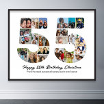 55th Birthday Number 55 Photo Collage Anniversary Poster at Zazzle