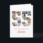 55th Birthday Number 55 Photo Collage Personalized Card<br><div class="desc">Celebrate momentous 55th Birthday with this cute card. It's a personalized photo collage birthday card that allows you to create a truly unique and memorable design. This customizable template lets you insert your own cherished photos, capturing the precious moments throughout the year. This custom card is perfect for commemorating your...</div>
