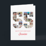 55th Birthday Number 55 Photo Collage Personalized Card<br><div class="desc">Celebrate momentous 55th Birthday with this cute card. It's a personalized photo collage birthday card that allows you to create a truly unique and memorable design. This customizable template lets you insert your own cherished photos, capturing the precious moments throughout the year. This custom card is perfect for commemorating your...</div>