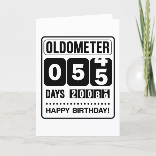 55th Birthday Oldometer Card