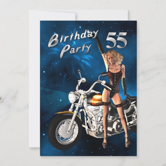 55th Birthday party Invitation (Front)