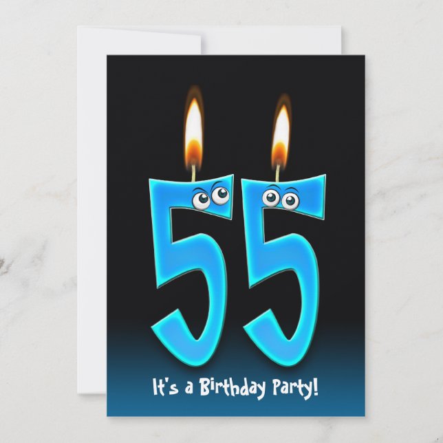 55th Birthday Party Invitation (Front)