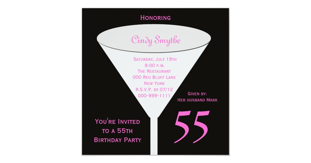 55th birthday party invitation 55th toast zazzle com design your own halloween invitations
