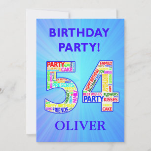 55th Birthday Party Invitation Add a Name