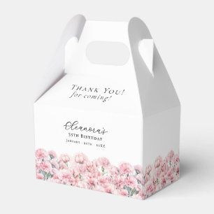 55th Birthday Party January Birth Month Flower  Favor Boxes