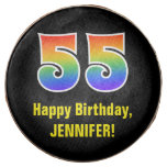 [ Thumbnail: 55th Birthday - Rainbow Spectrum Pattern Number 55 ]