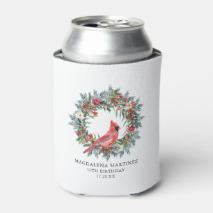 55th Birthday Red Cardinal Party Supplies Can Cooler