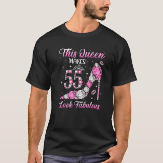 55Th Birthday S For Women Queens 1967 Diamond High T-Shirt