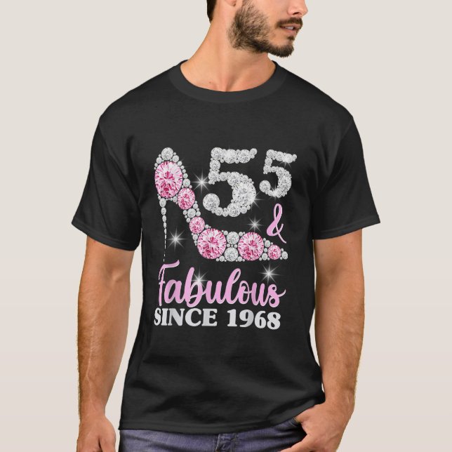 55th Birthday Shirts For Women 55 And Fabulous Sin (Front)