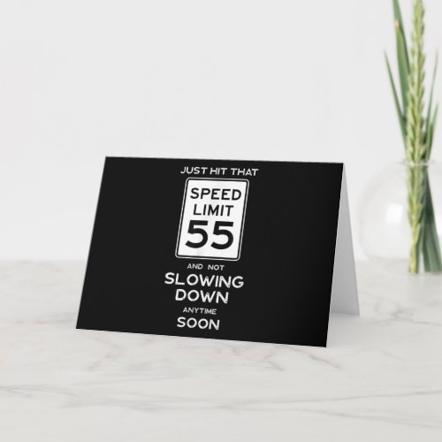 55th Birthday Speed Limit Sign Auto Mechanic Car Invitation