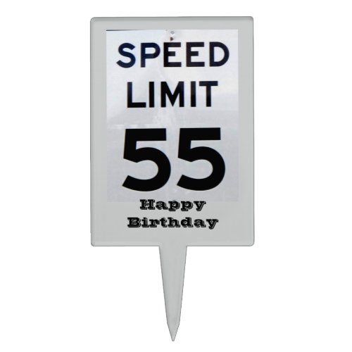 55th Birthday Speed Limit Sign _ Cake Topper