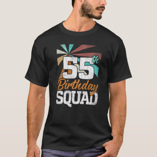 55th Birthday Squad Retro Men Women  55 Years Old T-Shirt