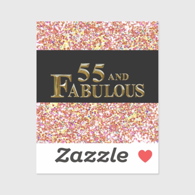 55th  Birthday  Sticker (Sheet)