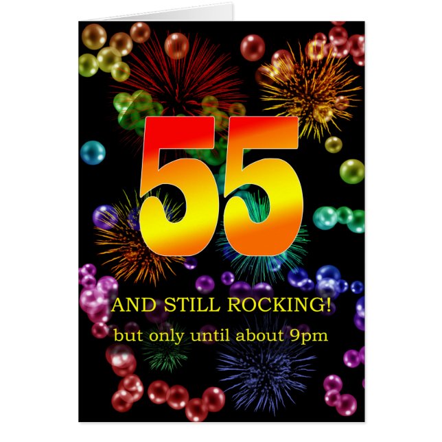 55th Birthday Still Rocking Cards (Front)