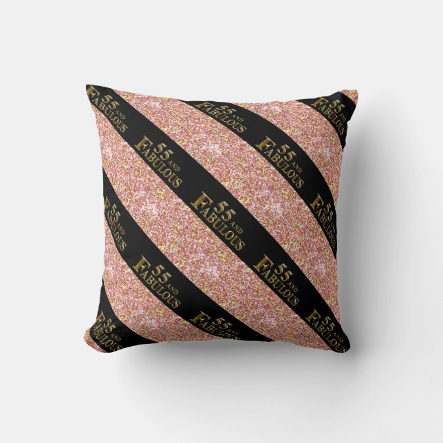 55th  Birthday  Throw Pillow (Front)