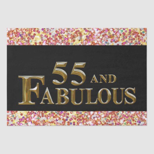 55th  Birthday  Tissue Paper (Front)