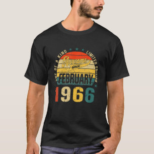 55Th Birthday Vintage February 1966 Retro 55 Years T-Shirt