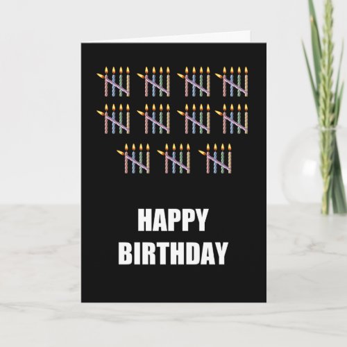 55th Birthday with Candles Card