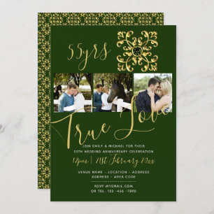 55th EMERALD Anniversary PHOTO GREEN Invite