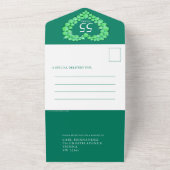55th emerald green wedding anniversary RSVP  All In One Invitation (Outside)