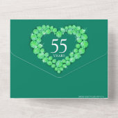 55th emerald green wedding anniversary RSVP  All In One Invitation (Back)