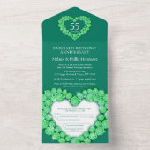 55th emerald green wedding anniversary RSVP  All In One Invitation (Inside)