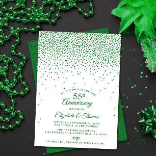 55th Emerald Wedding Anniversary Invitation