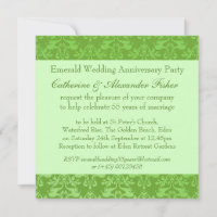 55th Emerald Wedding Anniversary Invitations & Invitation Templates