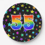 55th Event: Bold, Fun, Colorful Rainbow 55 Paper Plates