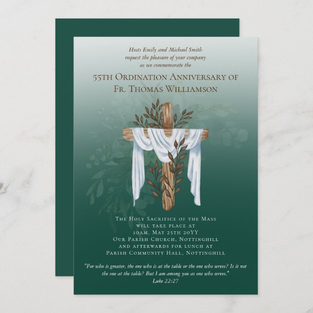 55th Ordination Anniversary Invitation (Front/Back)