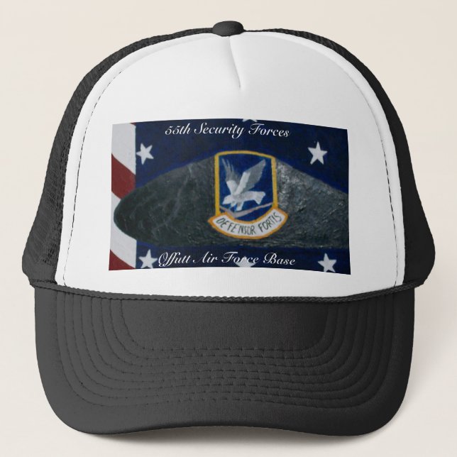 55th Security Force, Offutt Air Force... Trucker Hat (Front)