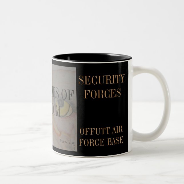 55TH, SECURITY FORCES, OFFUTT AIR FORCE BASE Two-Tone COFFEE MUG (Right)