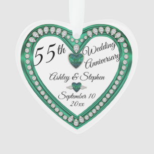 55th Wedding Anniversary Alexandrite Diamond Ornament