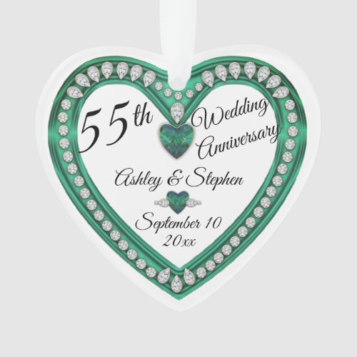 55th Wedding Anniversary Alexandrite Diamond Ornament