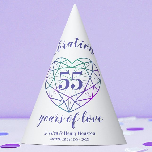 55th wedding anniversary alexandrite party hats (Creator Uploaded)