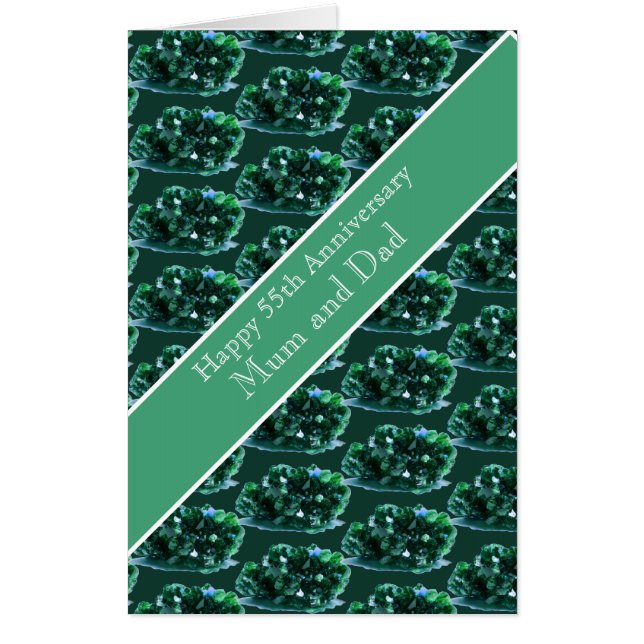 55th Wedding Anniversary Emerald  Card (Front)