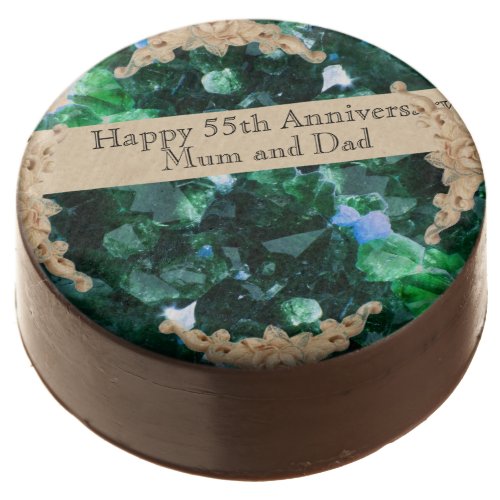 55th Wedding Anniversary Emerald  Chocolate Covered Oreo