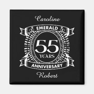 55th wedding anniversary emerald crest magnet