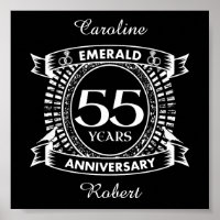 55th wedding anniversary emerald crest
