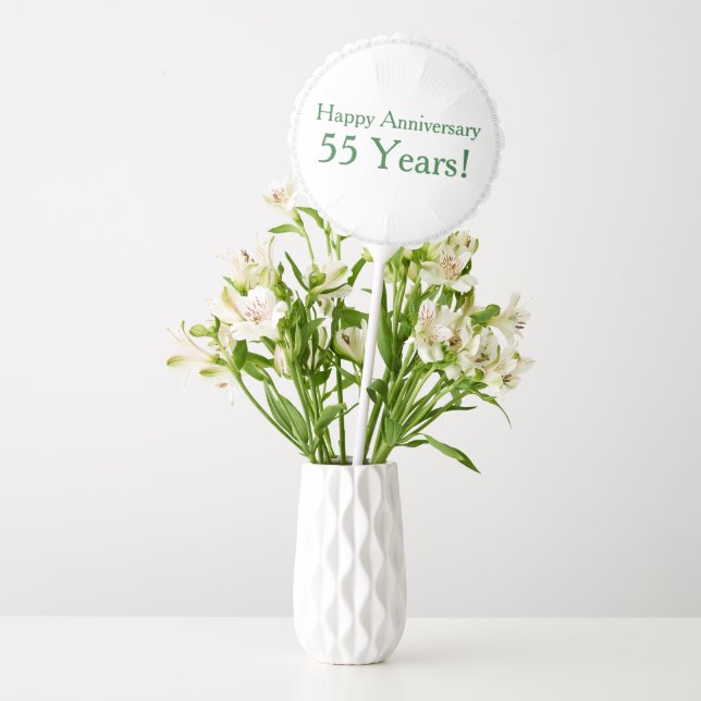 55th Wedding Anniversary Emerald Green Wedding Balloon (Vase)