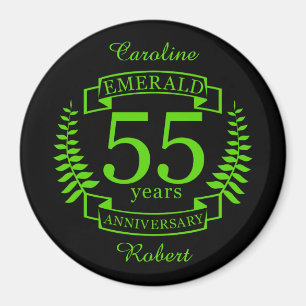 55th Wedding ANNIVERSARY EMERALD Magnet