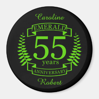 55th Wedding ANNIVERSARY EMERALD Magnet