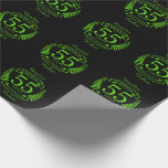 55th Wedding ANNIVERSARY EMERALD Wrapping Paper<br><div class="desc">A design to celebrate your FIFTY FIFTH year of marriage. EMERALD is the traditional gift for this occasion. The text reads EMERALD 55 year anniversary. A romantic design to celebrate your 55th year of marriage. If you would like any help customizing this design please contact me, there is an ask...</div>