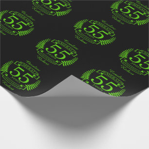 55th Wedding ANNIVERSARY EMERALD Wrapping Paper